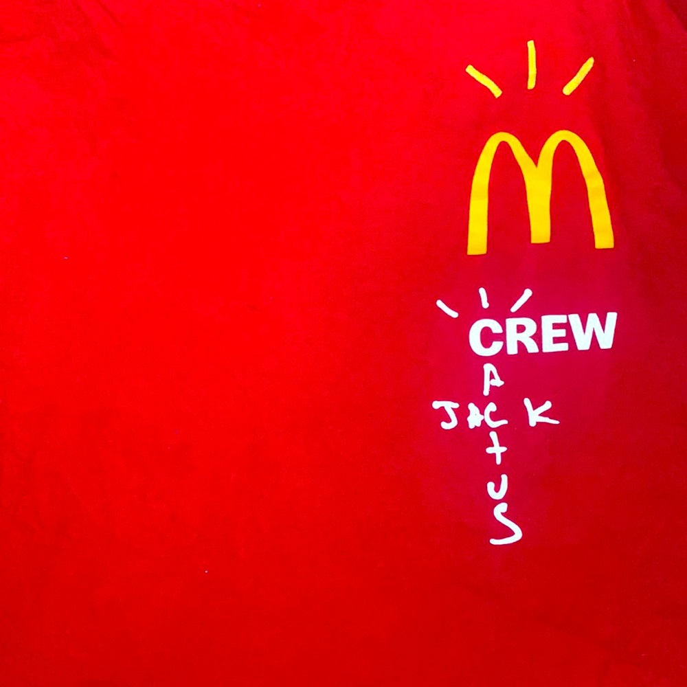 McDonald’s crew cactus Jack Travis Scott tshirt